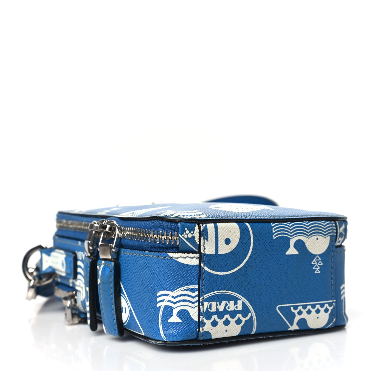 Prada Saffiano Whale Brique Crossbody Messenger Bag Marea 4 of 12