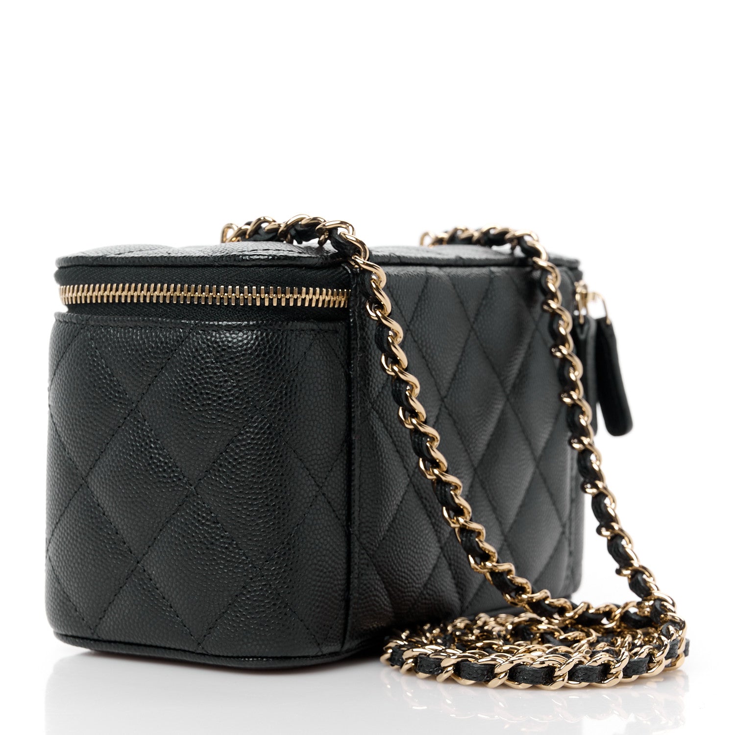 Chanel Caviar Quilted Small Vanity Case With Chain Black 3 of 12