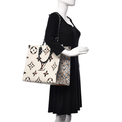 Louis Vuitton Monogram Giant Jungle Onthego GM Ivory 2 of 9
