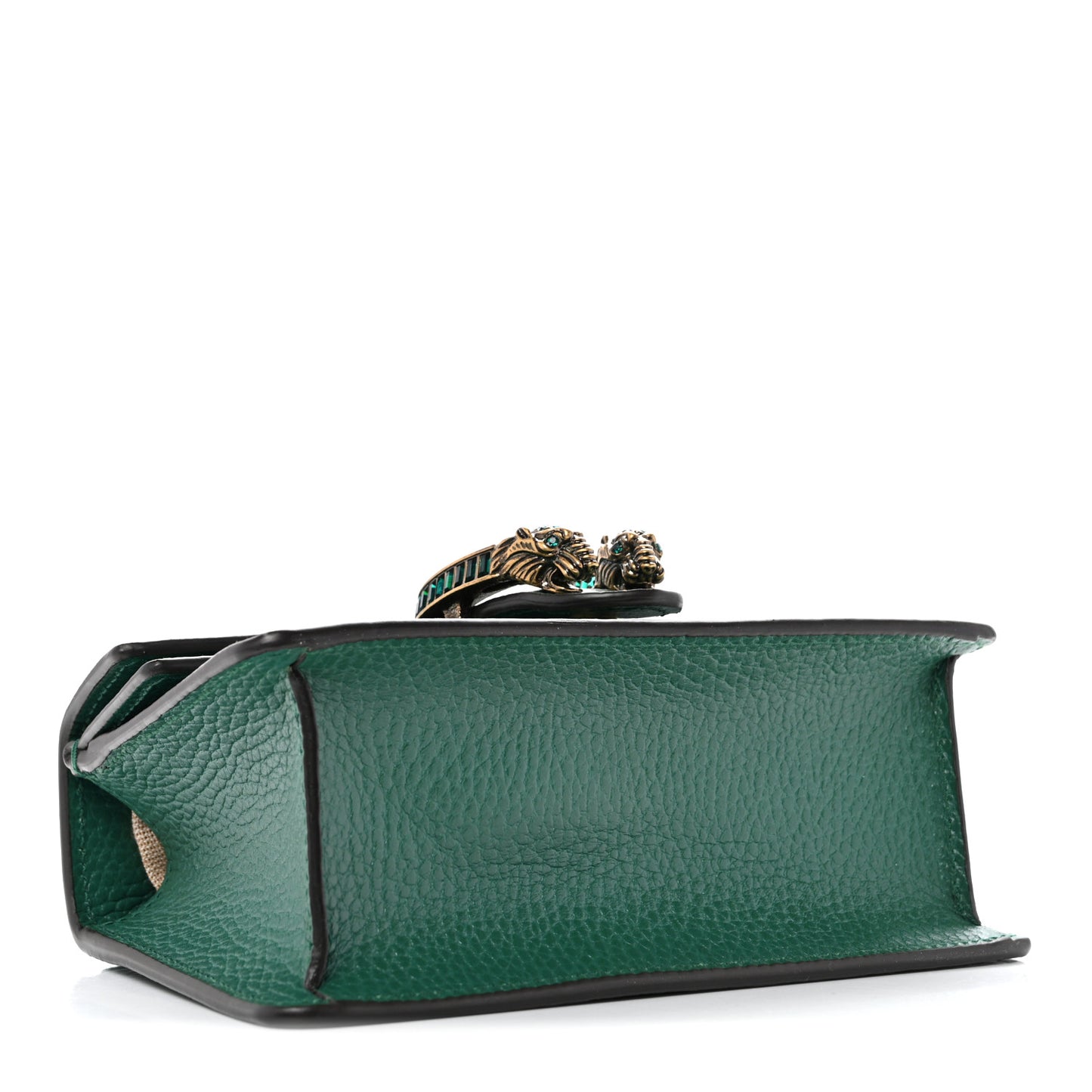Dollar Calfskin Crystal Mini Dionysus Top Handle Bag Emerald