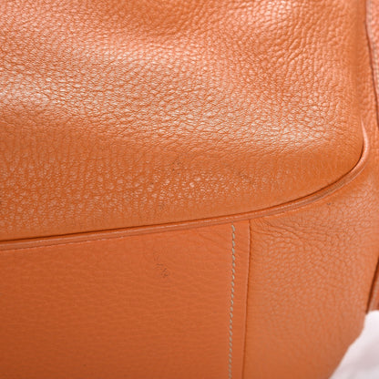Prada Vitello Daino Drawstring Bucket Orange 8 of 8