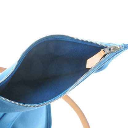 Hermes Vache Hunter Toile Herbag Zip 31 PM Bleu Natural 7 of 16