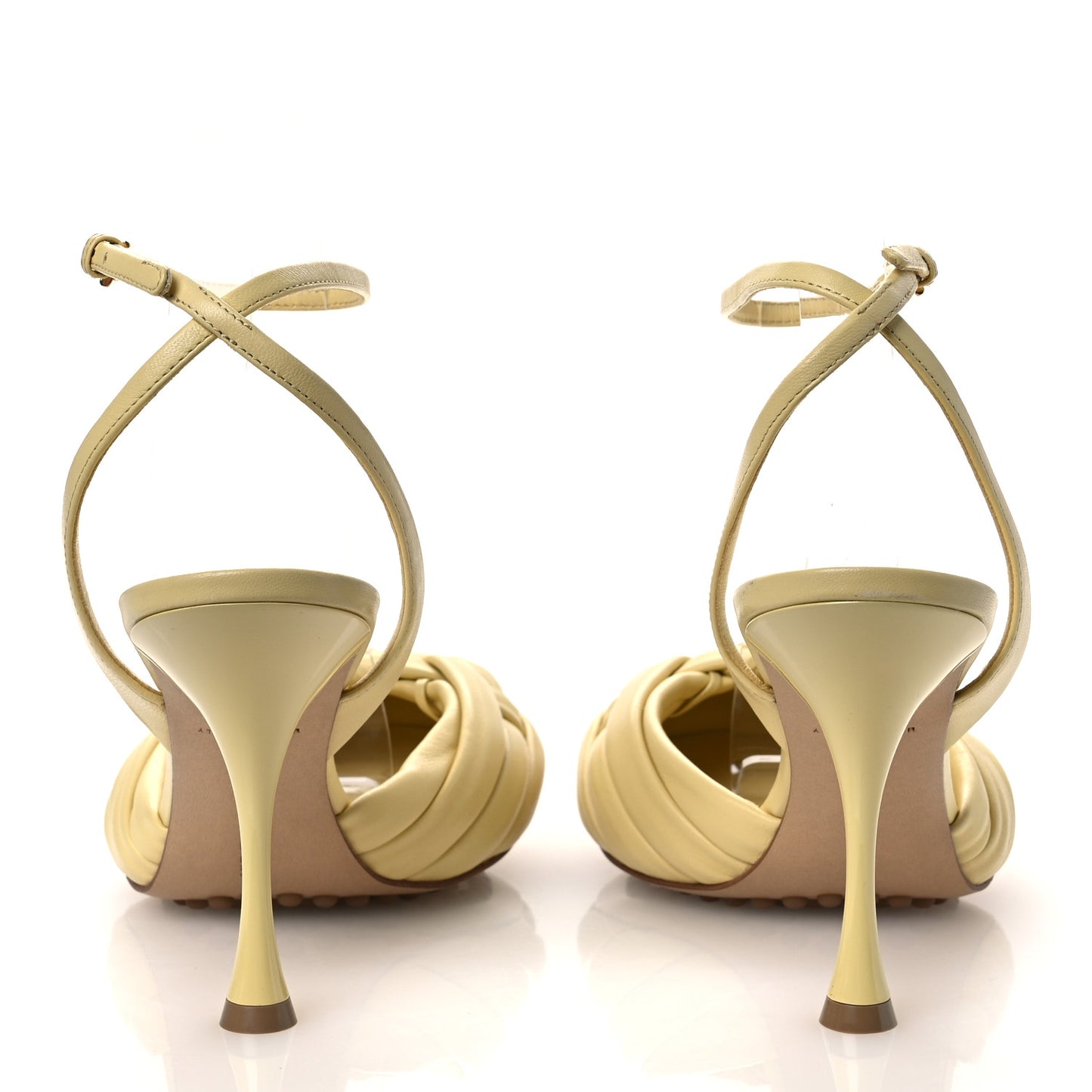 Nappa Intrecciato Freckles Ankle Strap Sandals 39 Moon Beam