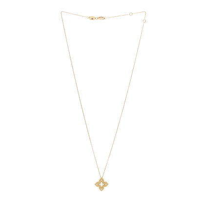 Roberto Coin 18K Yellow Gold Diamond Extra Small Petite Venetian Princess Flower Pendant Necklace 3 of 6