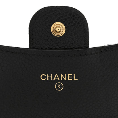 Chanel Caviar Quilted Large Gusset Flap Wallet Black 6 of 9