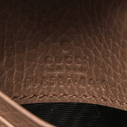 Gucci Dollar Calfskin GG Supreme Monogram Medium GG Marmont Card Case Porcelain Rose Beige Ebony 6 of 6