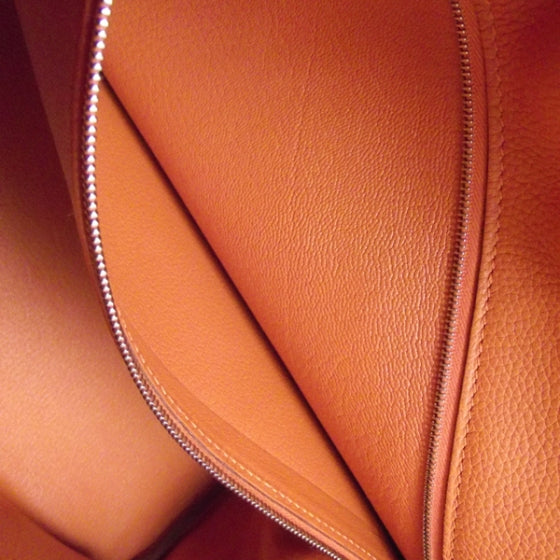 Togo Kelly 35 Orange Bag