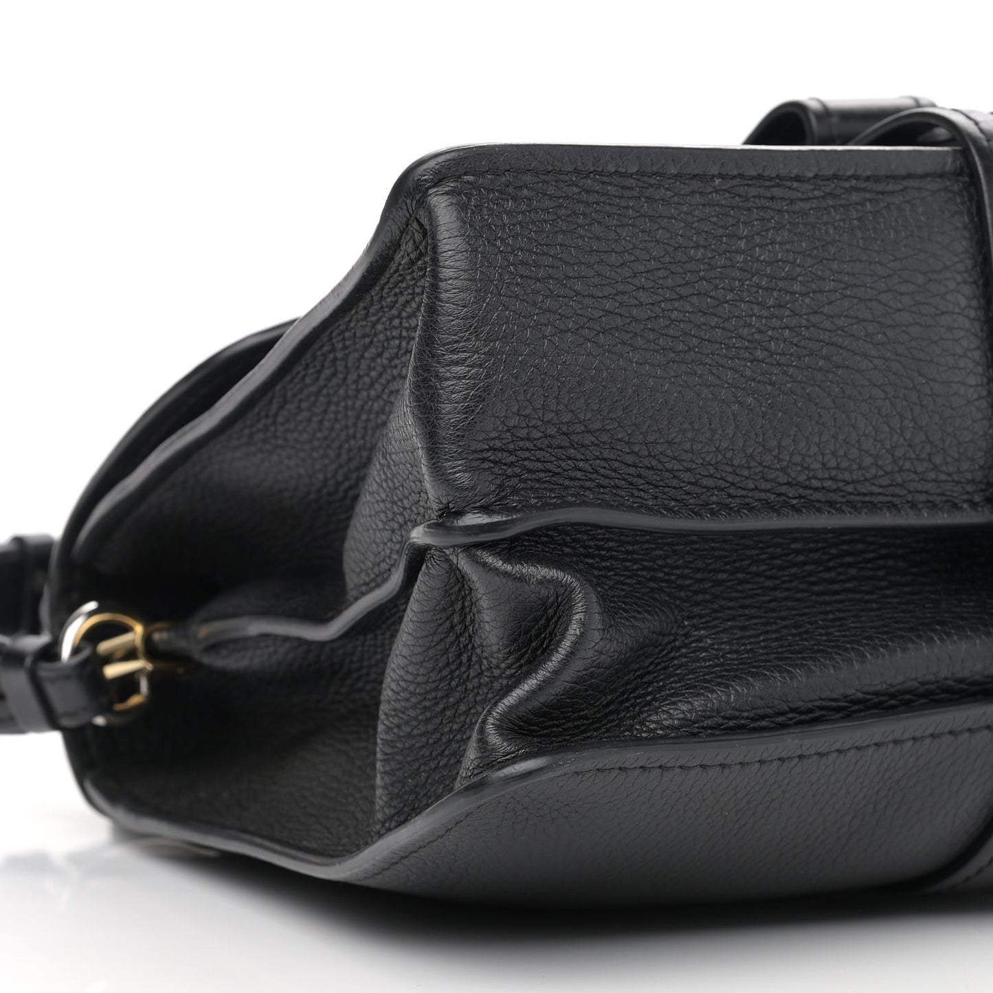 Grained Calfskin Medium Aby Day Shoulder Bag Black