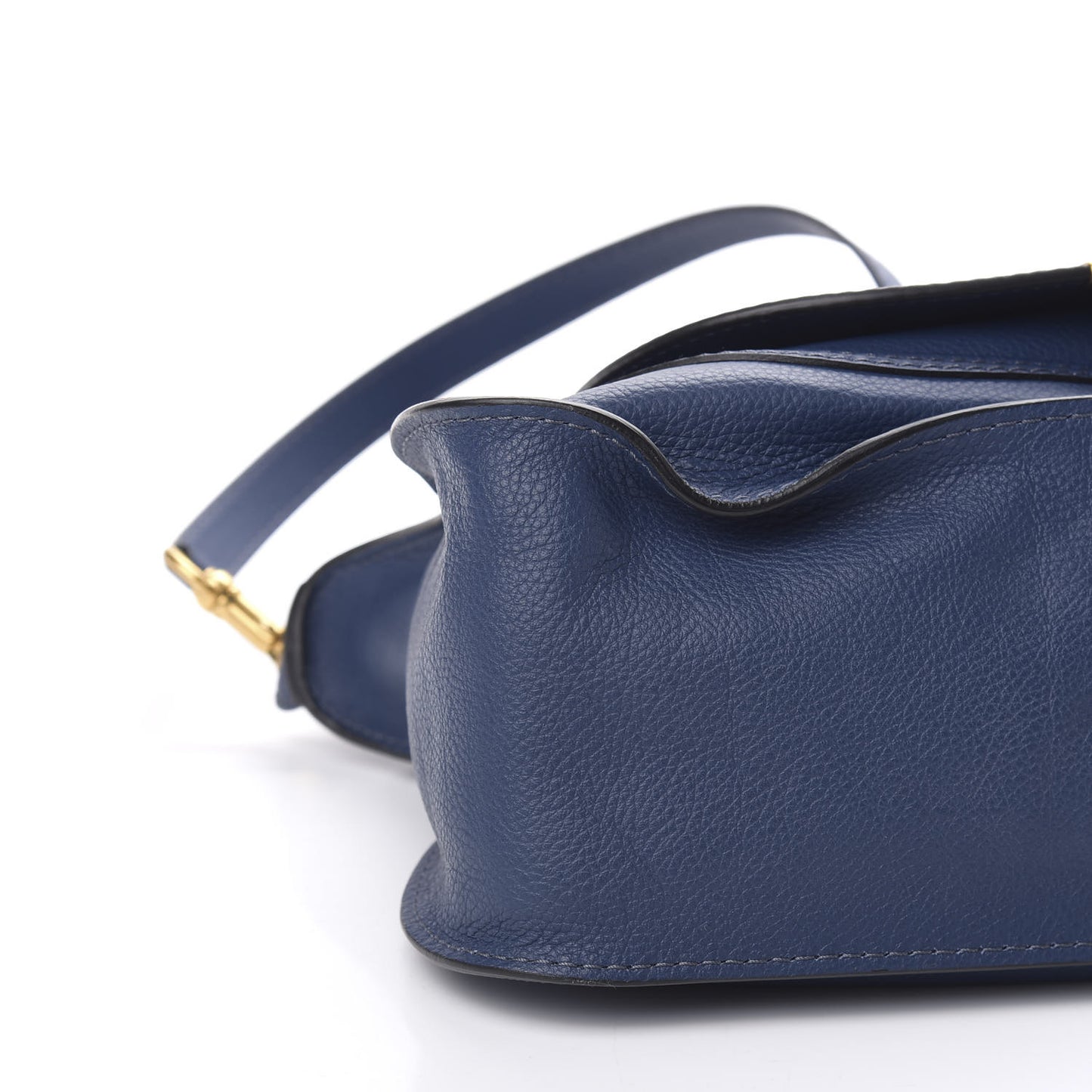 Calfskin Medium Marcie Satchel Royal Navy