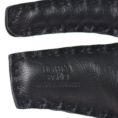 Hermes Milo Lambskin Rooroo Bag Charm Black Bleu de Malte 3 of 3