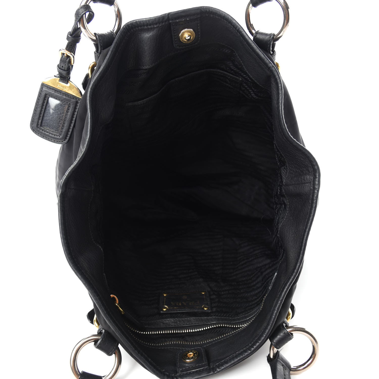 Prada Saffiano Tessuto Nylon Tote Black 5 of 13