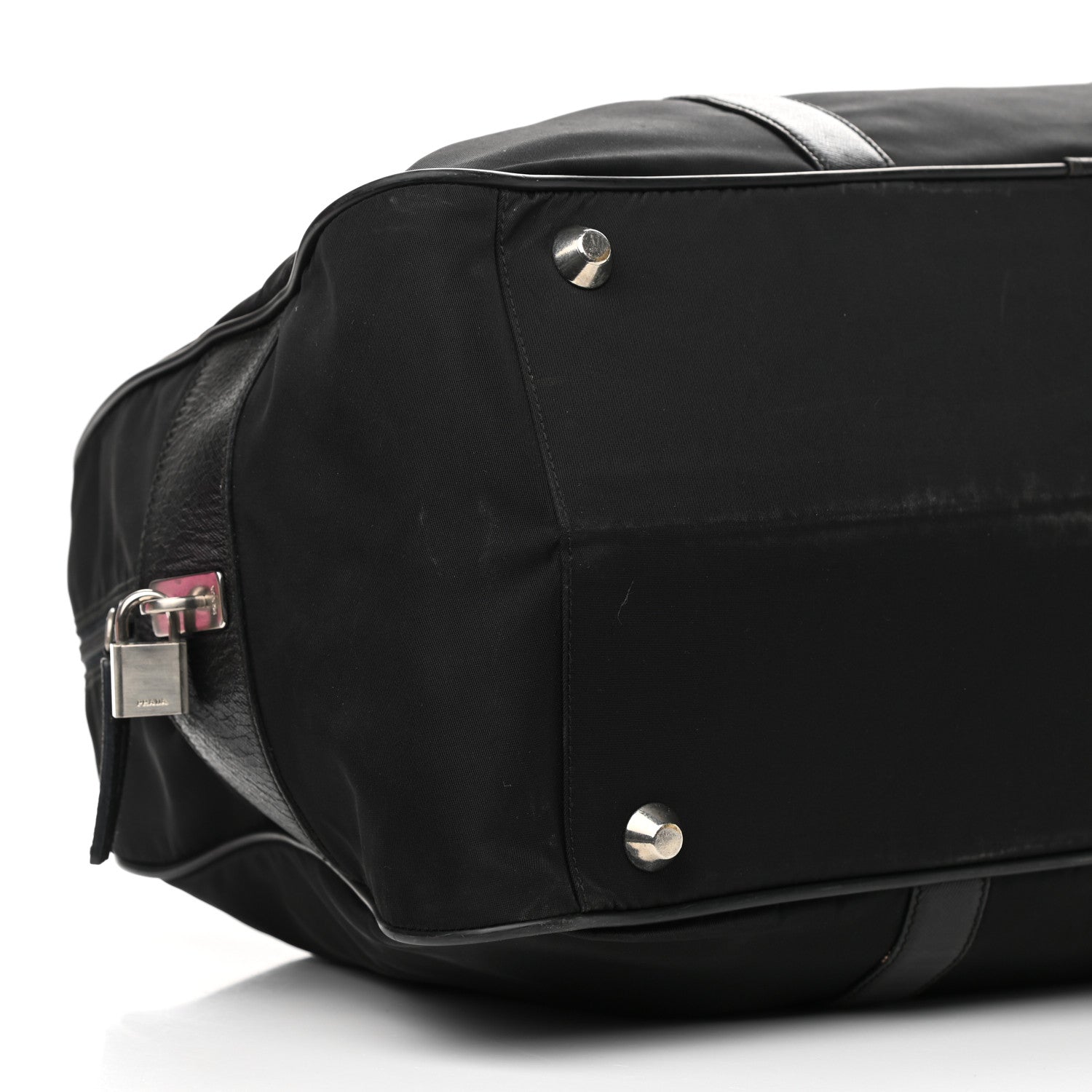 Prada Tessuto Nylon Saffiano Duffle Black 8 of 11
