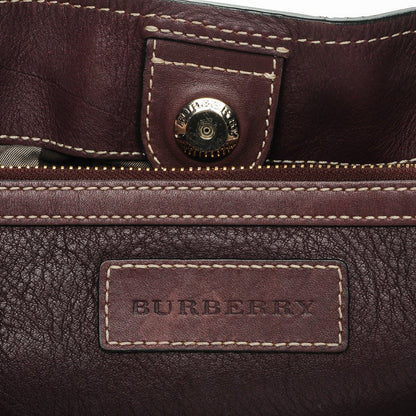 Burberry Calfskin Saddle Stitch Small Canterbury Tote Burgundy 6 of 13