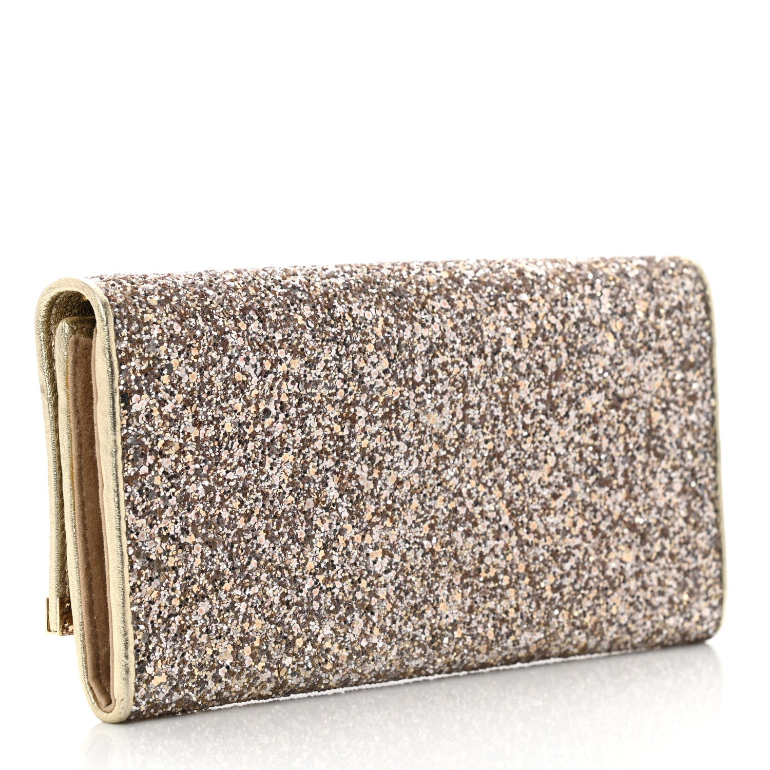 Jimmy Choo Glitter Clutch Gold 3 of 9