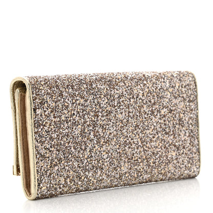 Jimmy Choo Glitter Clutch Gold 3 of 9