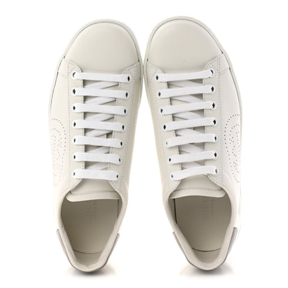 Gucci Calfskin Interlocking G Perforated Womens Ace Sneakers 36.5 White Grey Sky 2 of 10