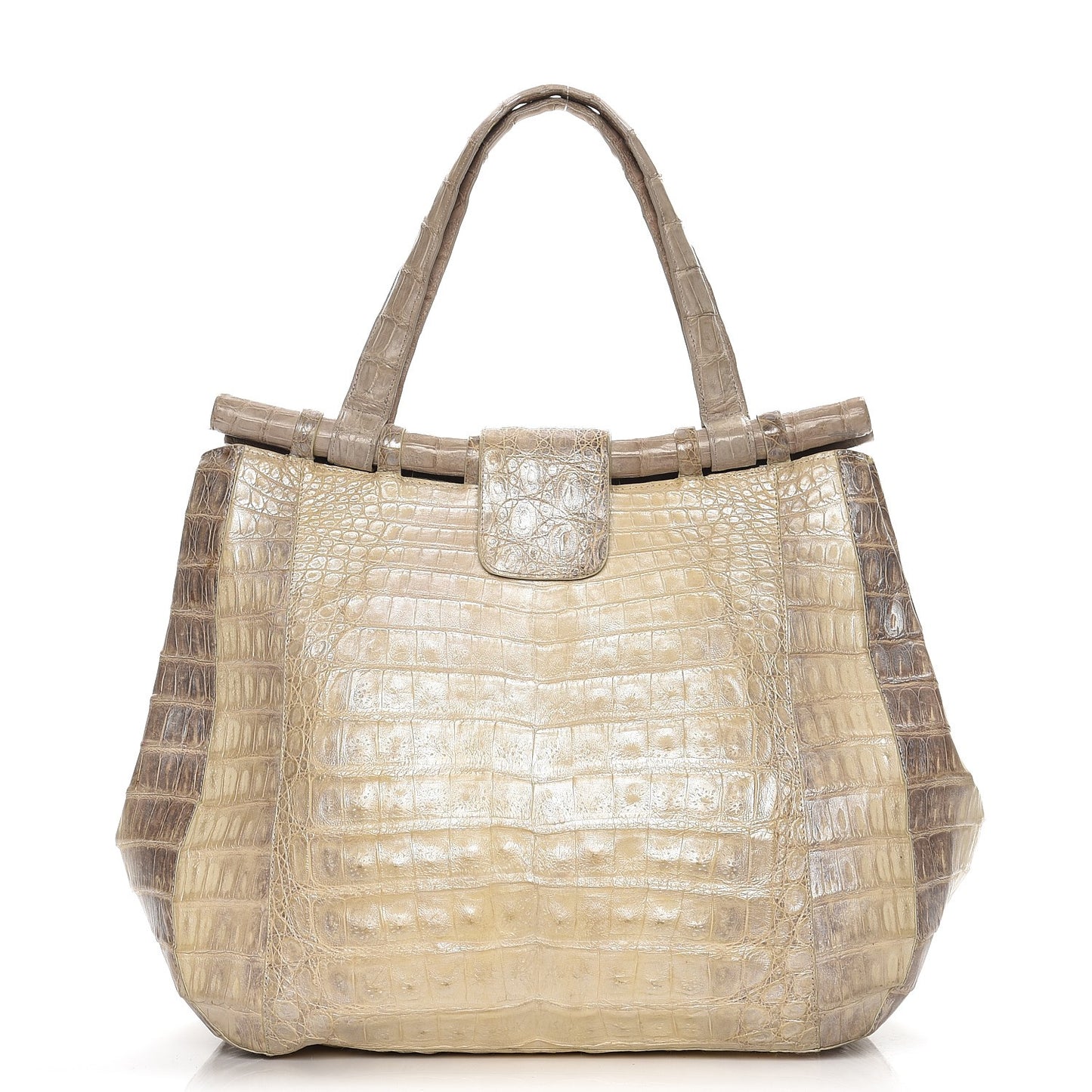 Crocodile Tote Silver