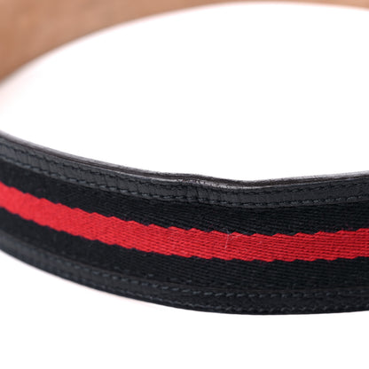 Gucci Calfskin Web Interlocking G Belt 90 36 Navy 8 of 8