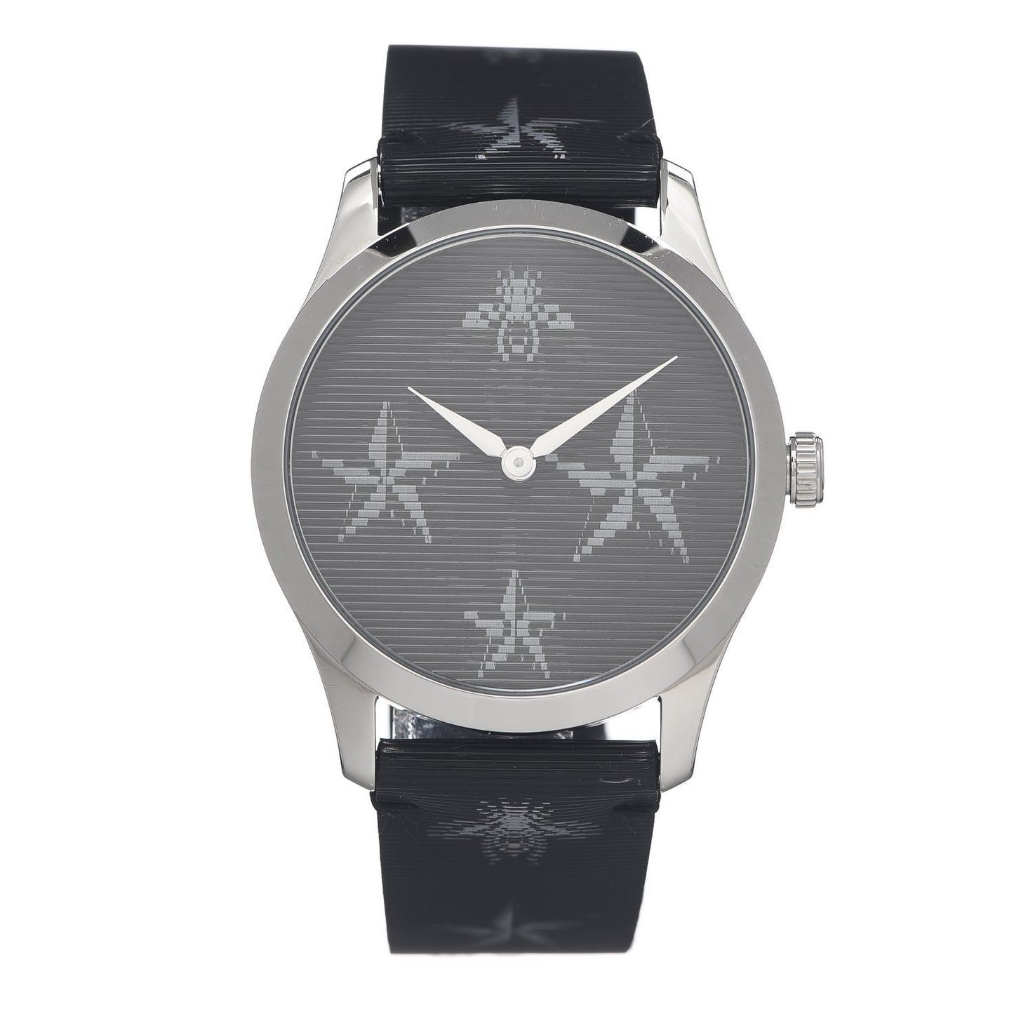 Stainless Steel Calfskin 38mm G-Timeless Bee Star Hologram Quartz Watch Black