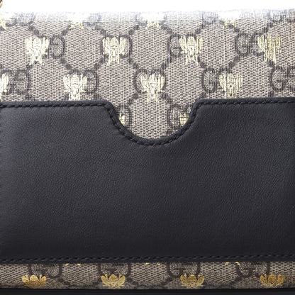 Gucci GG Supreme Monogram Bees Small Padlock Shoulder Bag Black 12 of 12