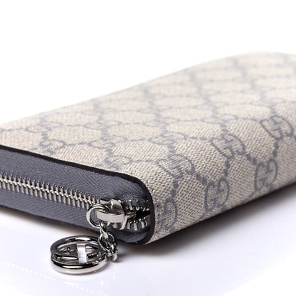 Gucci GG Supreme Monogram GG Pierce Zip Around Wallet Ecru Grigio 6 of 11