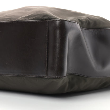 Prada Tessuto Nylon Soft Calfskin Shopping Tote Ebano 8 of 10