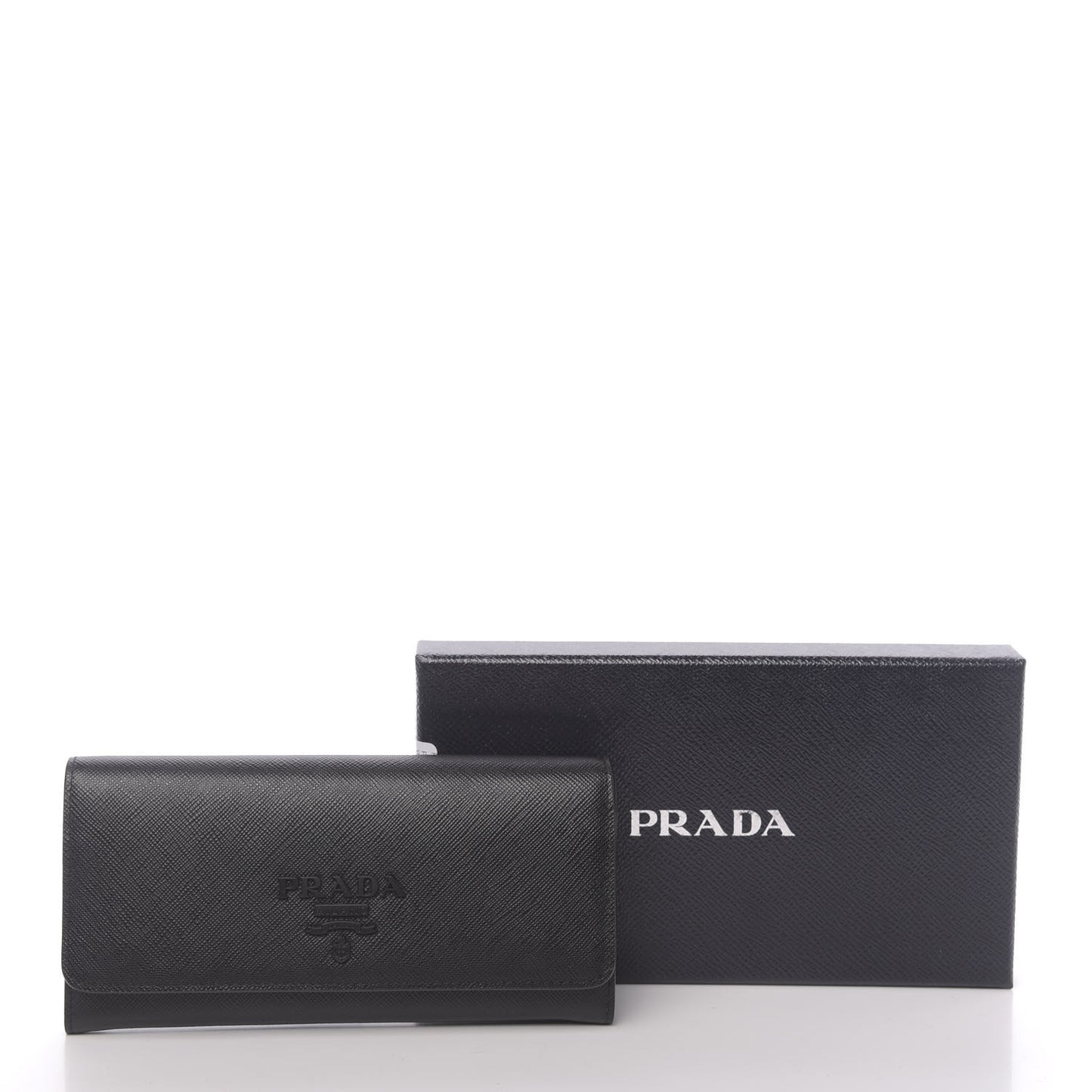 Saffiano Continental Flap Wallet Black
