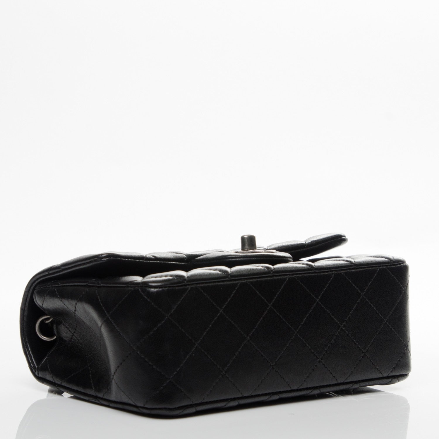 Chanel Lambskin Quilted Mini Rectangular Flap Black 4 of 8