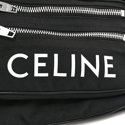 Celine Cotton Gabardine Logo Print Trekking Belt Bag Black 6 of 11