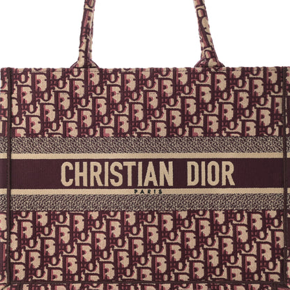 Christian Dior Oblique Medium Book Tote Burgundy Multicolor 8 of 13