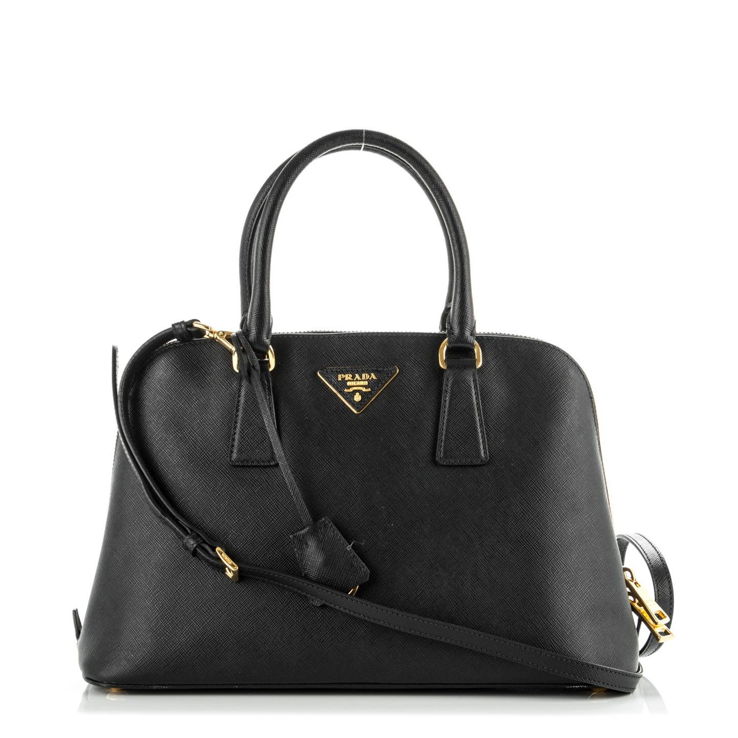 Saffiano Lux Medium Promenade Tote Black