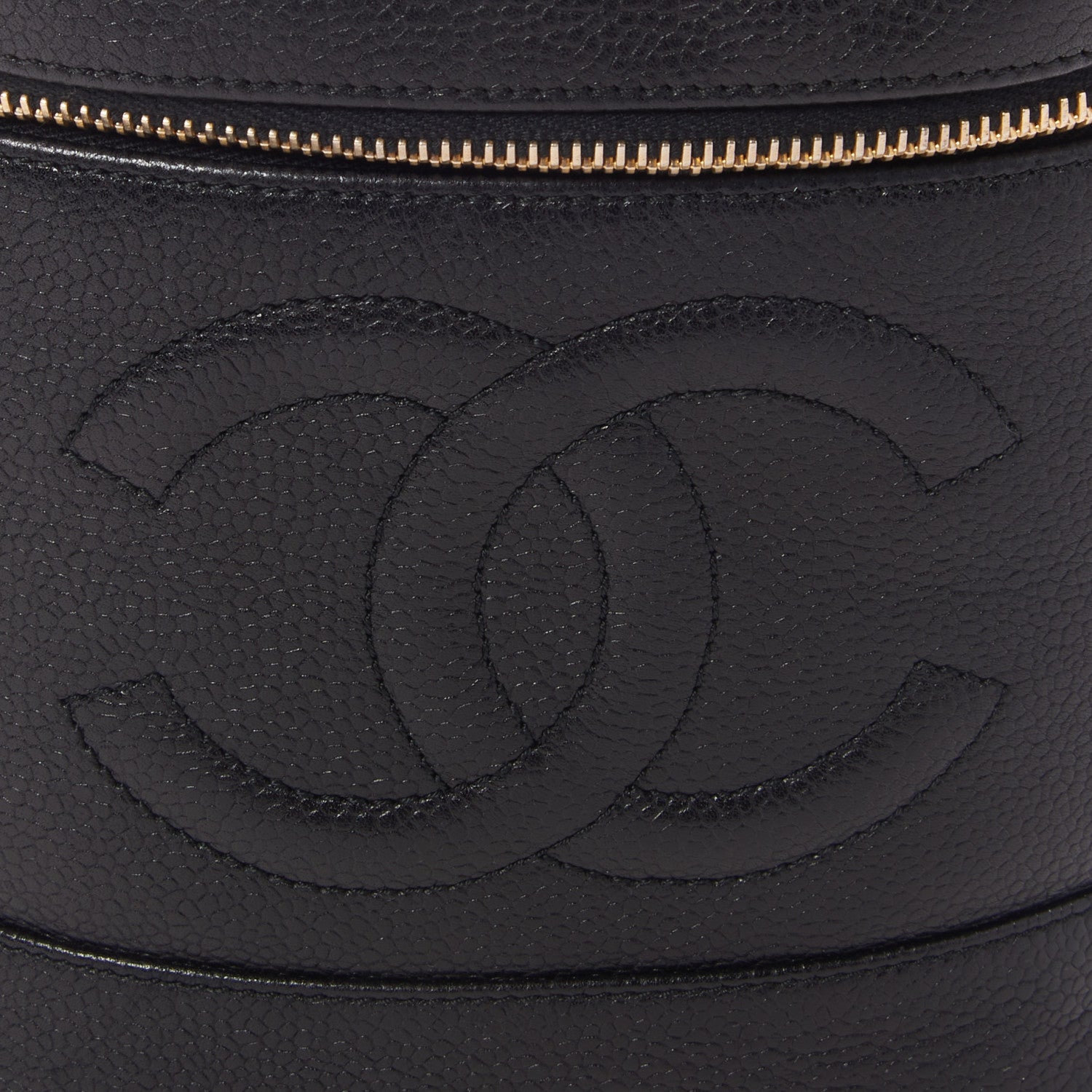 Chanel Caviar Vanity Cosmetic Case Black 7 of 9