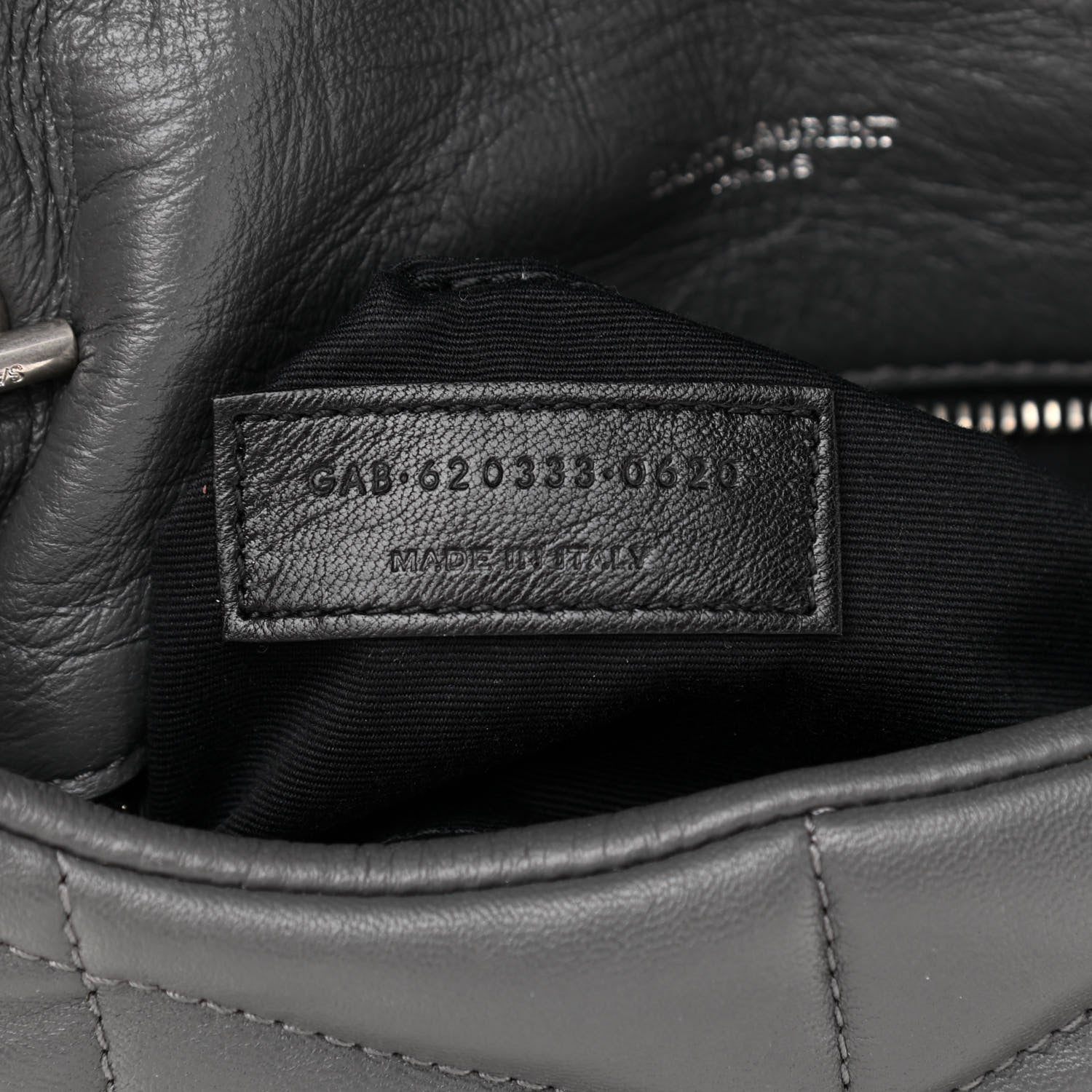 Saint Laurent Lambskin Quilted Toy Loulou Puffer Monogram Chain Satchel Storm 8 of 11