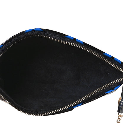 Louis Vuitton Colored Monogram Mini Pochette Accessories Blue Black 5 of 8
