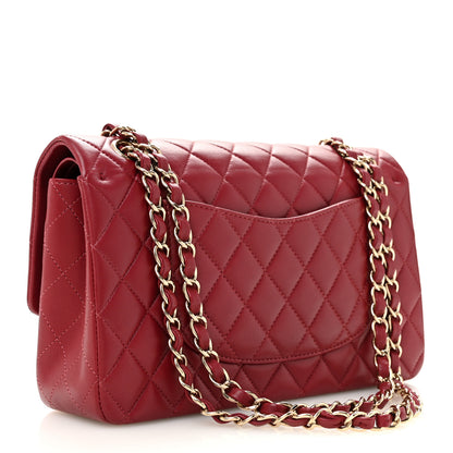 Chanel Lambskin Quilted Medium Double Flap  Burgundy 3 of 11
