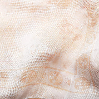 Alexander McQueen Silk Chiffon Floral Scarf Pink Multicolor 4 of 6