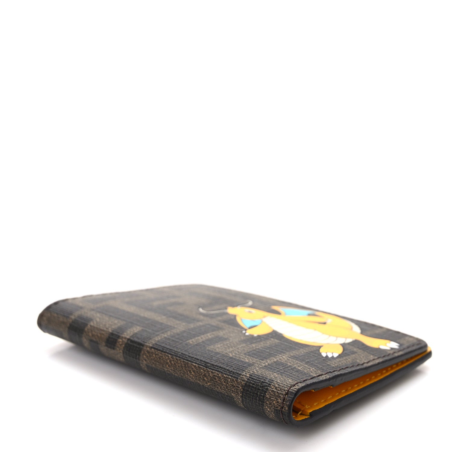 Fendi X FRGMT X POKEMON Glazed Fabric FF Pokemon Vertical Card Case Tobacco Mimosa 4 of 6