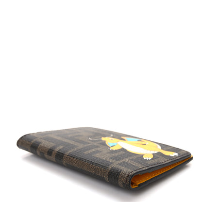 Fendi X FRGMT X POKEMON Glazed Fabric FF Pokemon Vertical Card Case Tobacco Mimosa 4 of 6