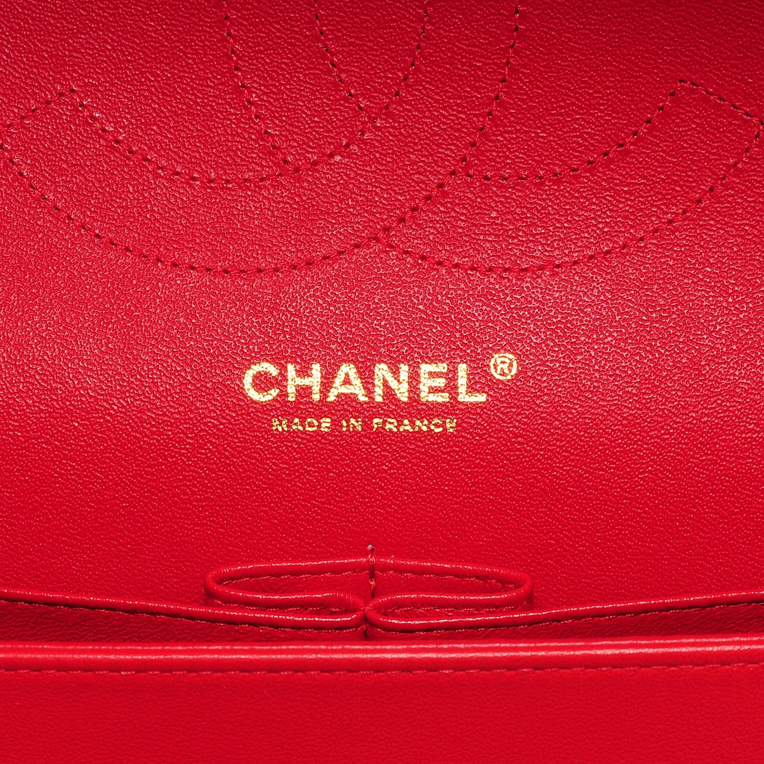 Chanel Lambskin Quilted Jumbo Double Flap Red 12 of 14