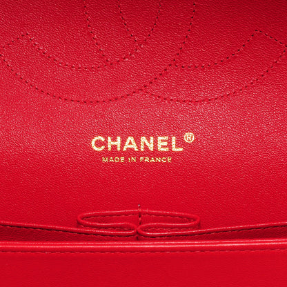 Chanel Lambskin Quilted Jumbo Double Flap Red 12 of 14