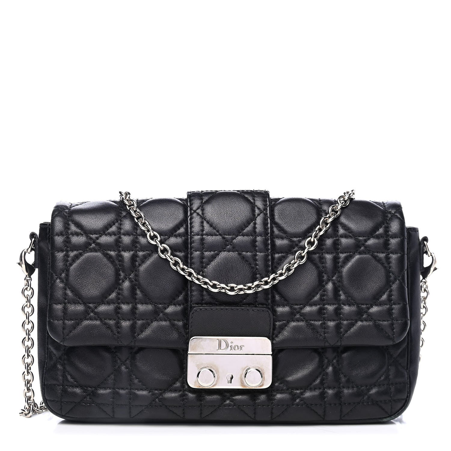 Christian Dior Lambskin Cannage Miss Dior Promenade Pouch Black 1 of 5