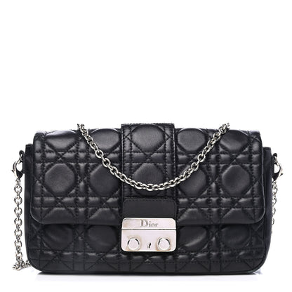 Christian Dior Lambskin Cannage Miss Dior Promenade Pouch Black 1 of 5