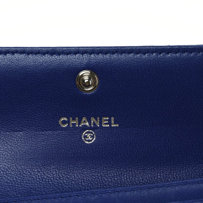 Chanel Lambskin Quilted Flap Card Holder Navy 6 of 9