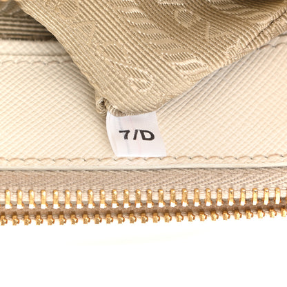 Prada Saffiano Mini Galleria Double Zip Tote Bianco 9 of 11