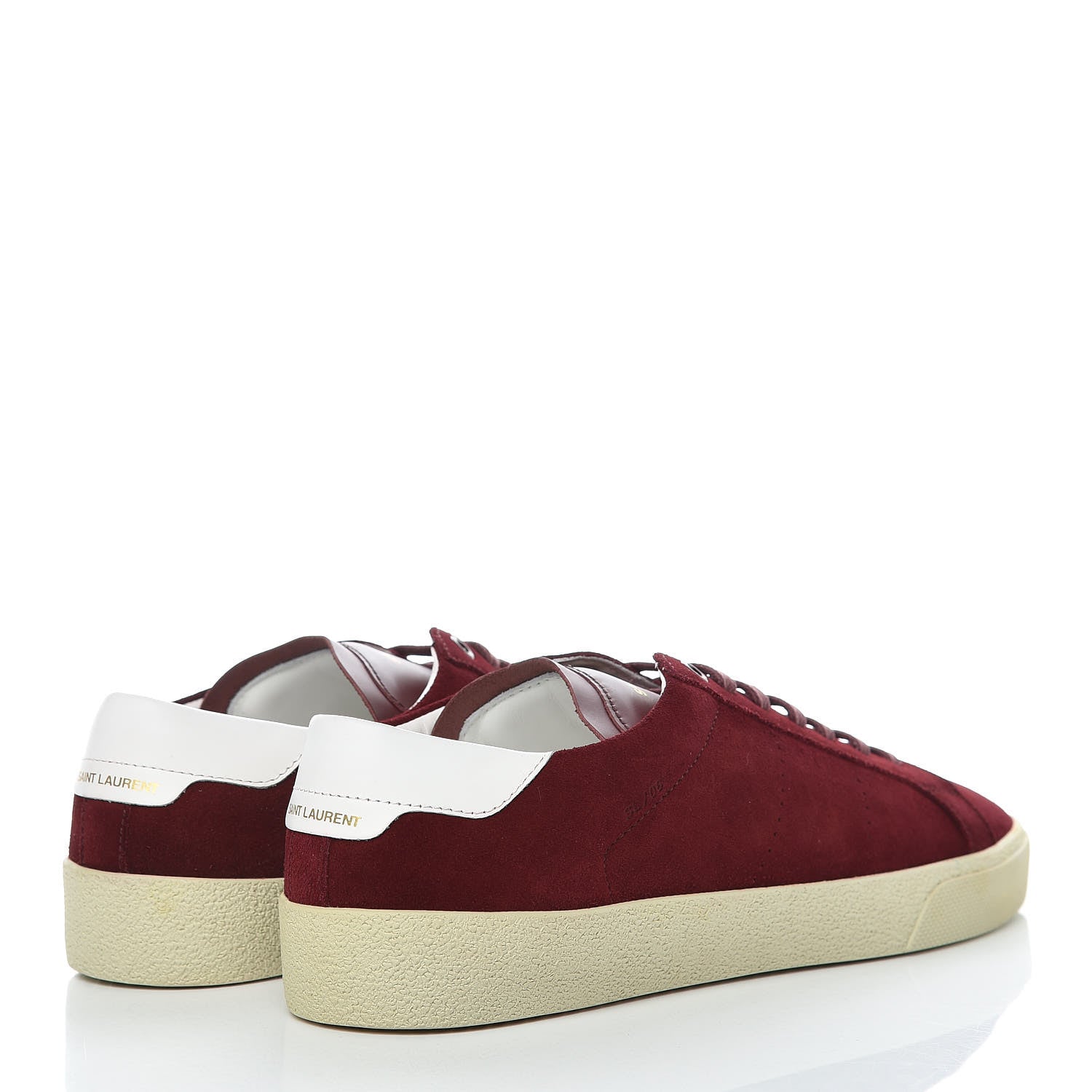 Saint Laurent Distressed Suede Mens Court Classic Sneakers 41 Red 4 of 11
