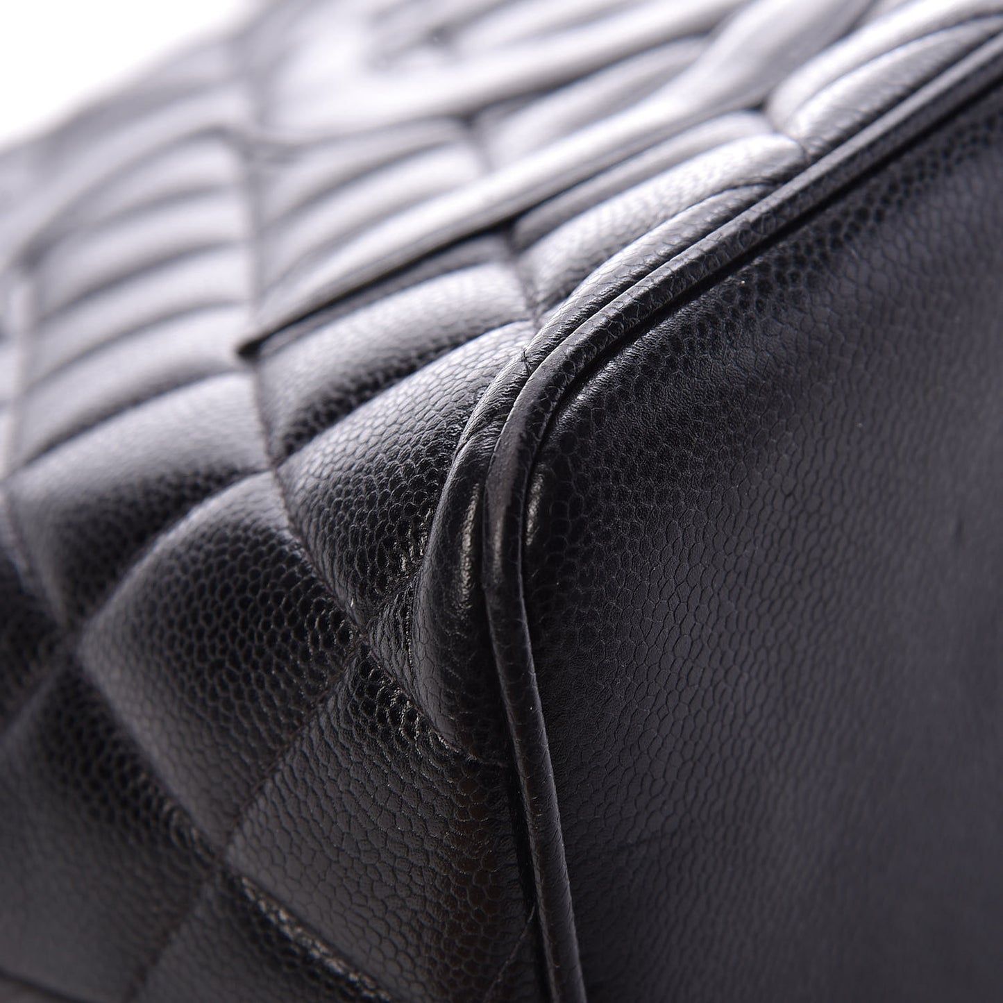Caviar Quilted Medallion Tote Black