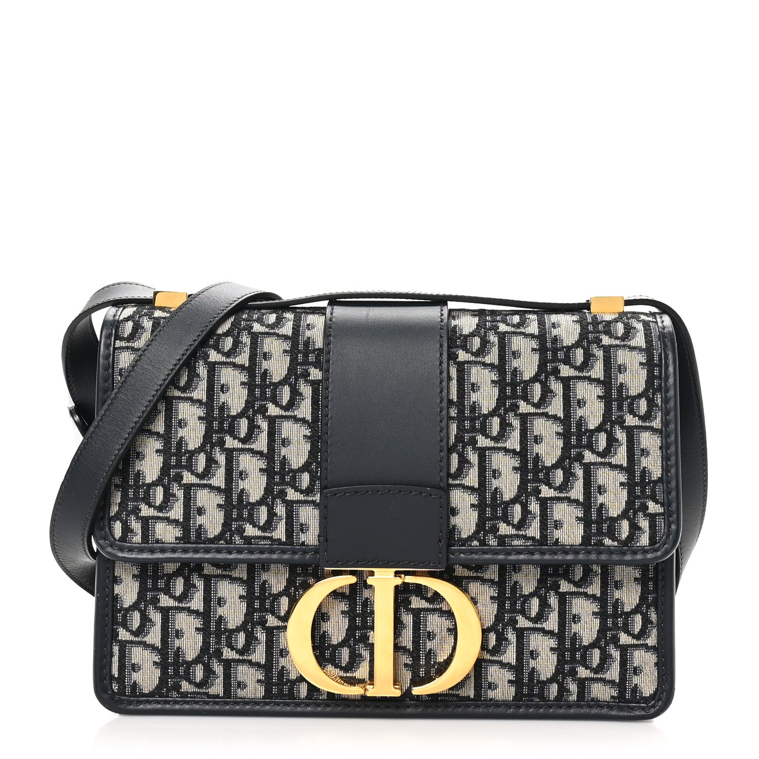 Christian Dior Oblique 30 Montaigne Flap Bag Blue 1 of 11