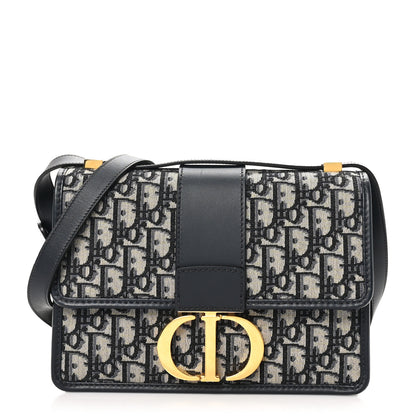 Christian Dior Oblique 30 Montaigne Flap Bag Blue 1 of 11