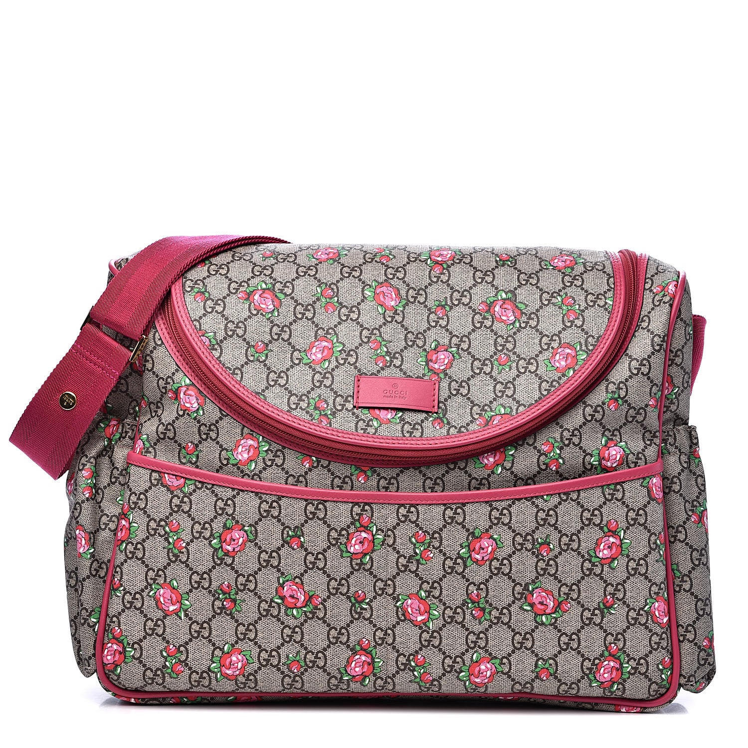 Gucci GG Supreme Monogram Rose Bud Diaper Bag Pink 1 of 15
