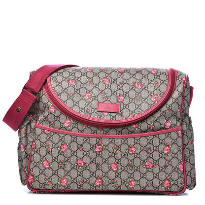 Gucci GG Supreme Monogram Rose Bud Diaper Bag Pink 1 of 15